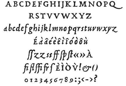 italic font