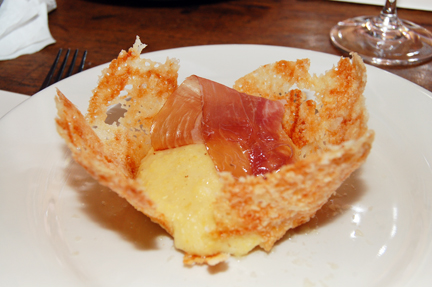 frico croccante filled with polenta