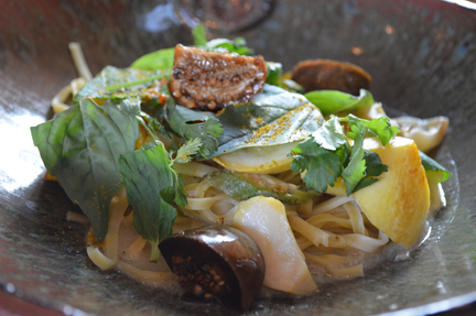 curried noodles eggplant