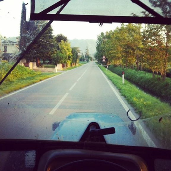 vineyard tractor italy prosecco